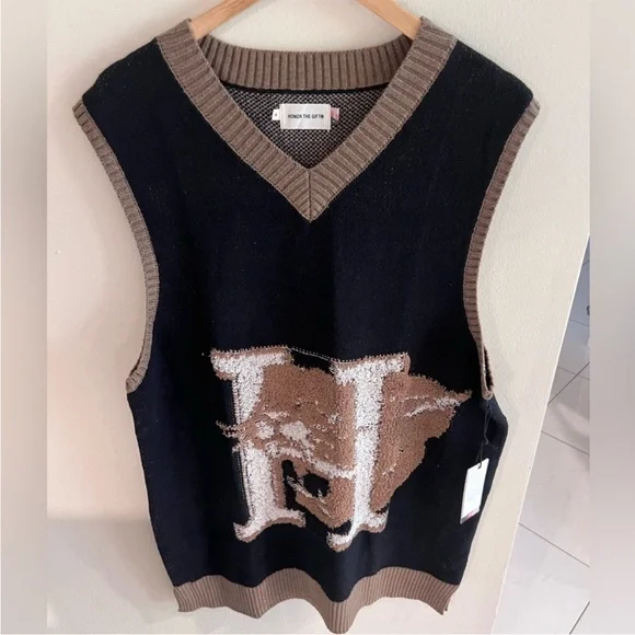 HONOR THE GIFT WOMEN MASCOT SWEATER VEST (BLACK) NWT MEDIUM 031 - Picture 6 of 6
